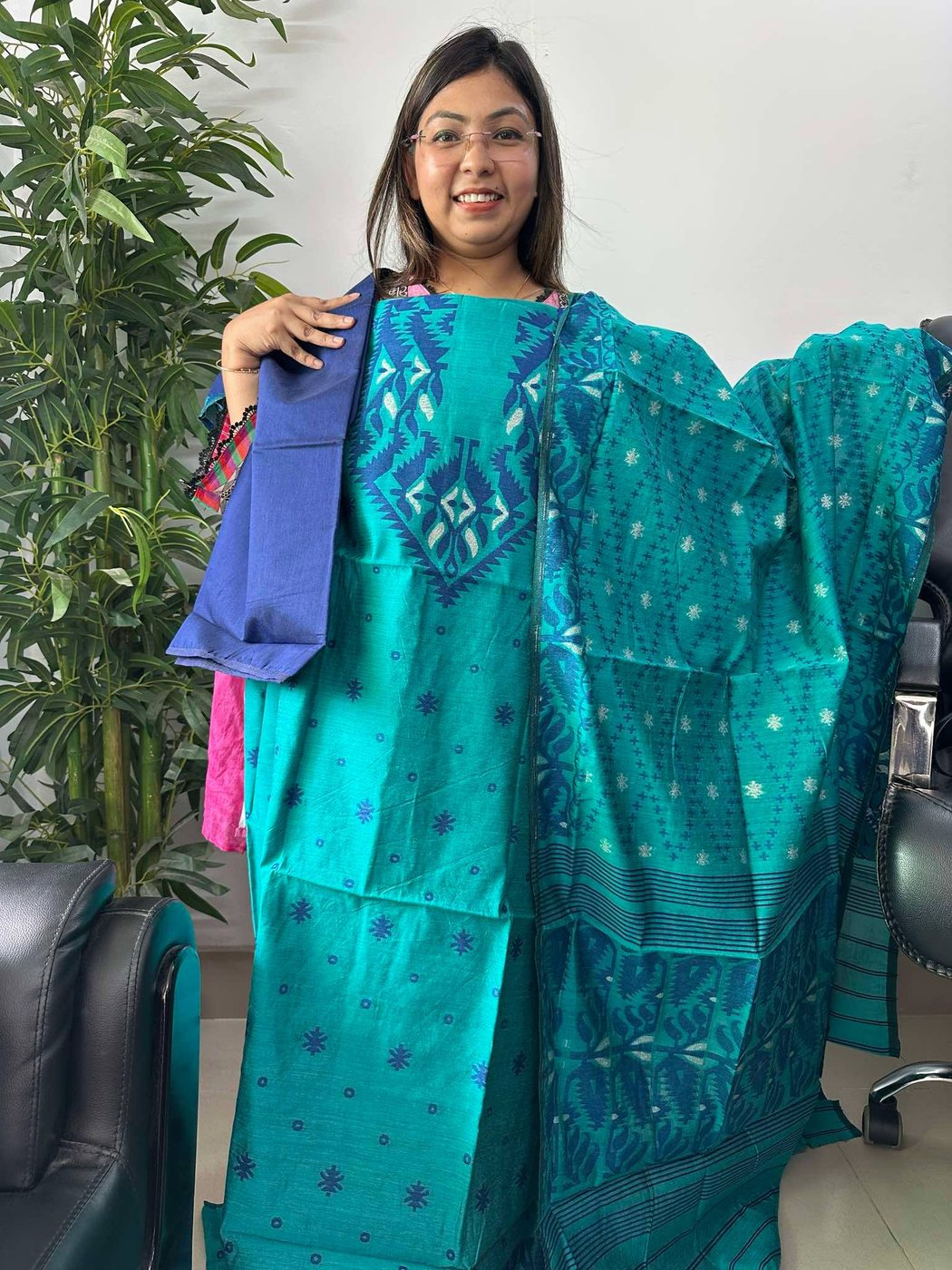 Firoza Jamdani 3 Piece