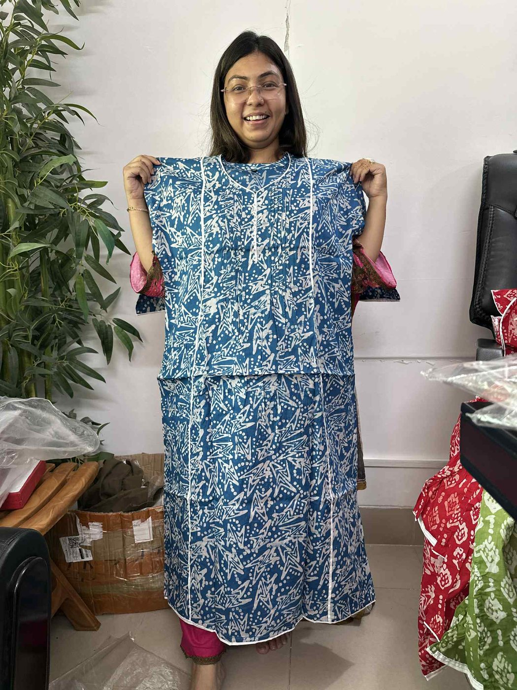 Sea Green Batik Kurti