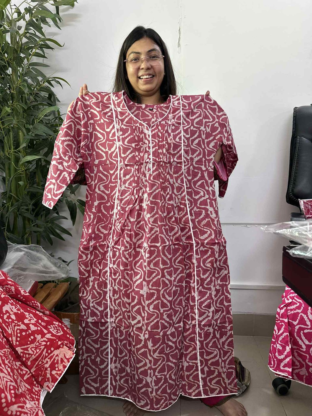 Mov Pink Batik Kurti