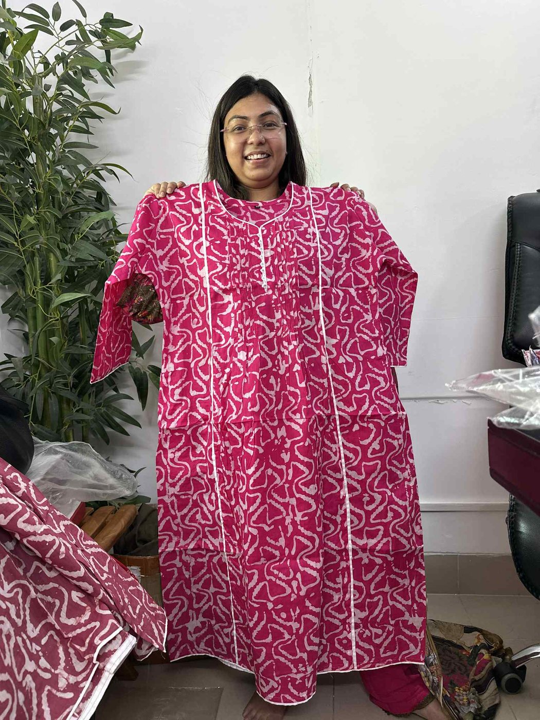 Pink Batik Kurti