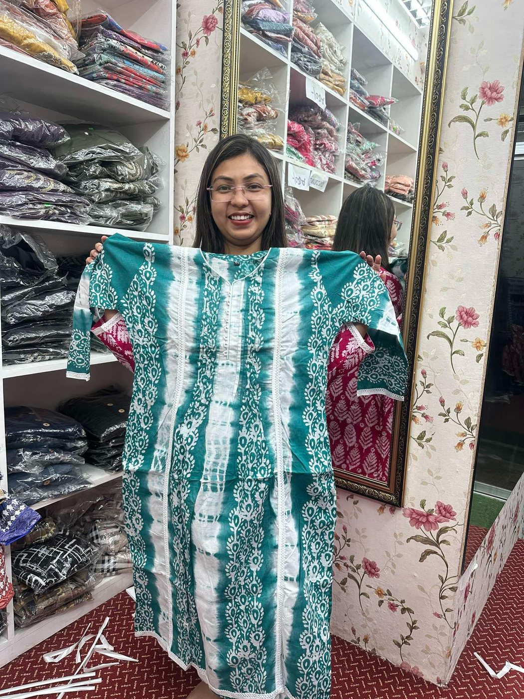 Batik Kurti Paste Pocket